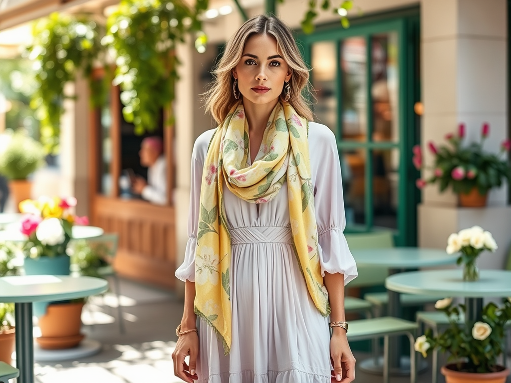 anersf.ro | O rochie elegantă și o eșarfă colorată: Combinări stilate